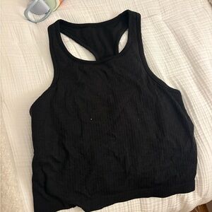 lululemon athletica Black Ribbed Racerback Tank